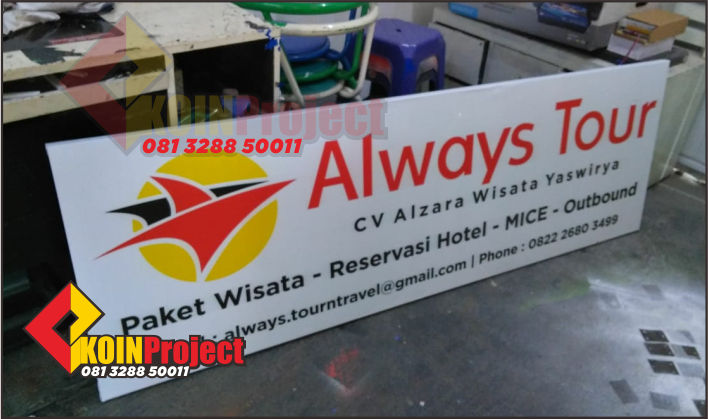 Pembuatan reklame papan plang nama di Jogja